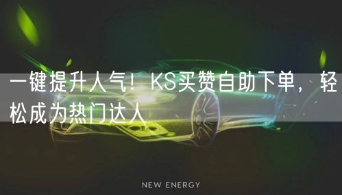 一键提升人气！KS买赞自助下单，轻松成为热门达人