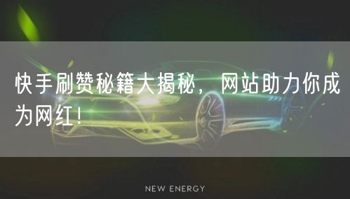 快手刷赞秘籍大揭秘，网站助力你成为网红！