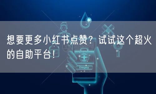 想要更多小红书点赞？试试这个超火的自助平台！