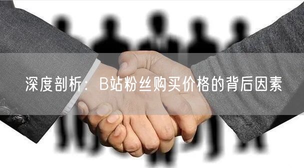 深度剖析：B站粉丝购买价格的背后因素