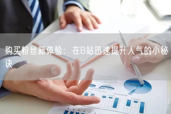 购买粉丝新体验：在B站迅速提升人气的小秘诀
