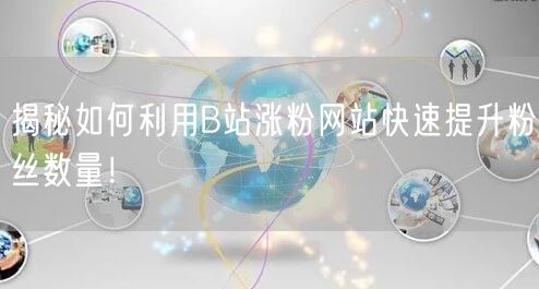 揭秘如何利用B站涨粉网站快速提升粉丝数量！