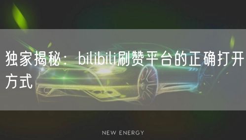 独家揭秘：bilibili刷赞平台的正确打开方式