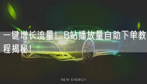 一键增长流量！B站播放量自助下单教程揭秘！