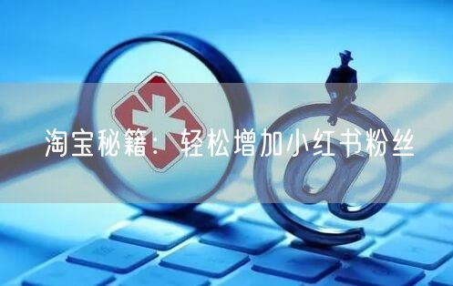 淘宝秘籍：轻松增加小红书粉丝