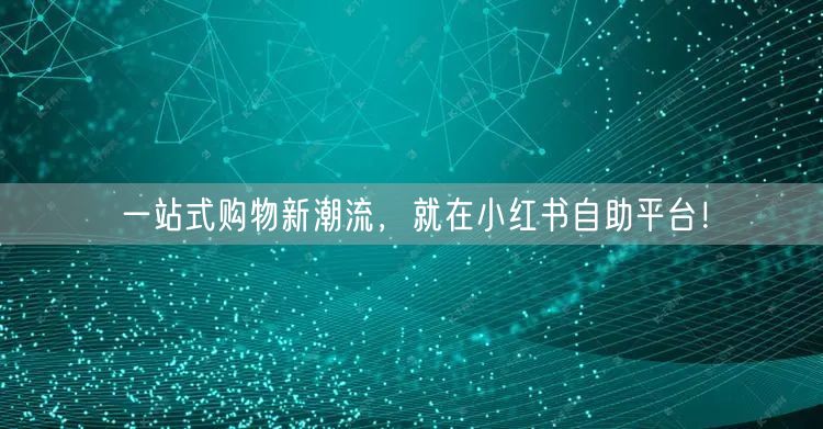 一站式购物新潮流，就在小红书自助平台！