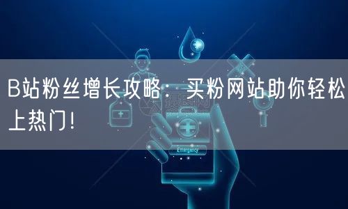 B站粉丝增长攻略：买粉网站助你轻松上热门！
