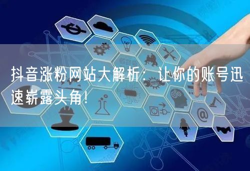 抖音涨粉网站大解析：让你的账号迅速崭露头角！