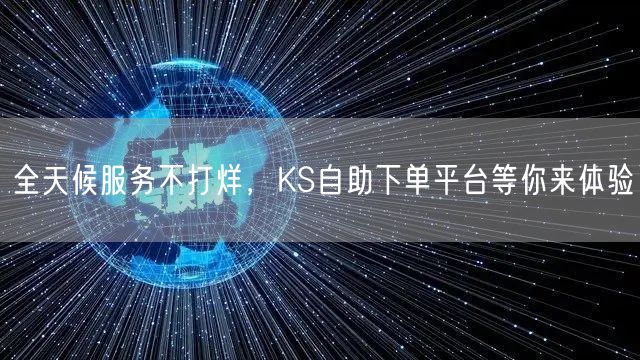 全天候服务不打烊，KS自助下单平台等你来体验