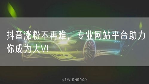 抖音涨粉不再难，专业网站平台助力你成为大V!