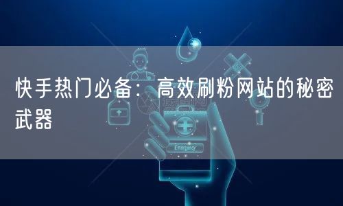 快手热门必备：高效刷粉网站的秘密武器