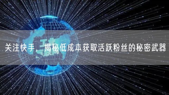 关注快手，揭秘低成本获取活跃粉丝的秘密武
