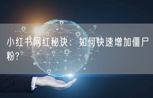 小红书网红秘诀：如何快速增加僵尸粉?