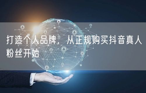 打造个人品牌，从正规购买抖音真人粉丝开始