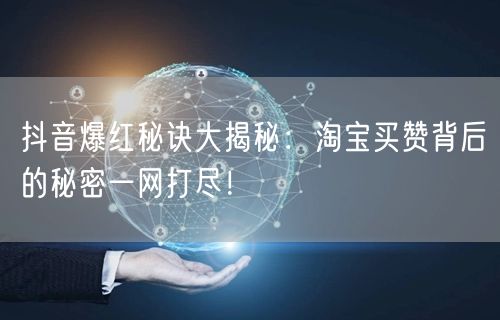 抖音爆红秘诀大揭秘：淘宝买赞背后的秘密一网打尽！