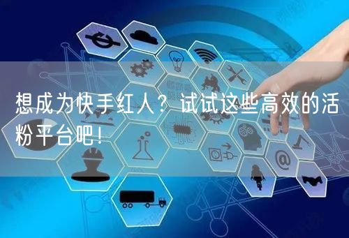 想成为快手红人？试试这些高效的活粉平台吧！