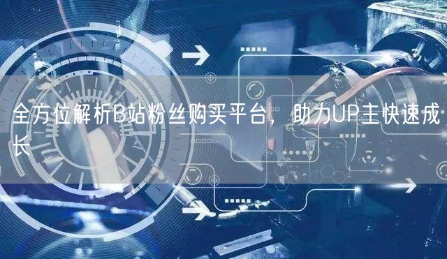 全方位解析B站粉丝购买平台，助力UP主快速成长
