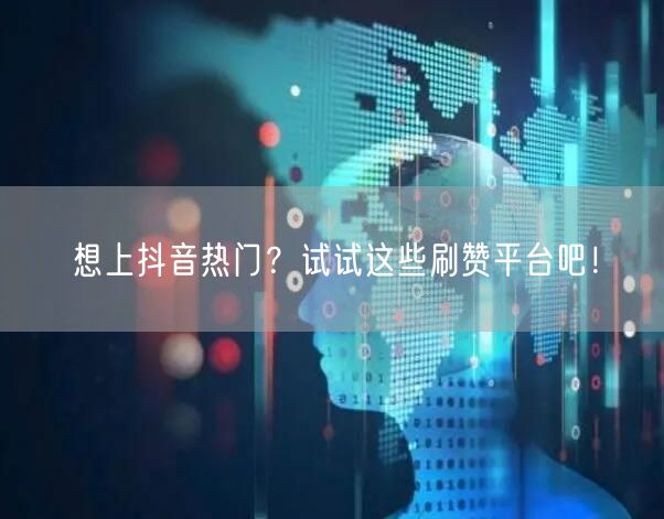 想上抖音热门？试试这些刷赞平台吧！