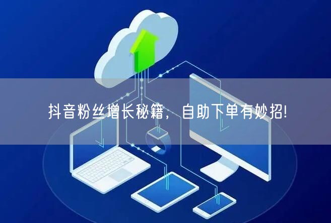 抖音粉丝增长秘籍，自助下单有妙招!