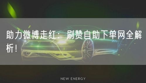 助力微博走红：刷赞自助下单网全解析！