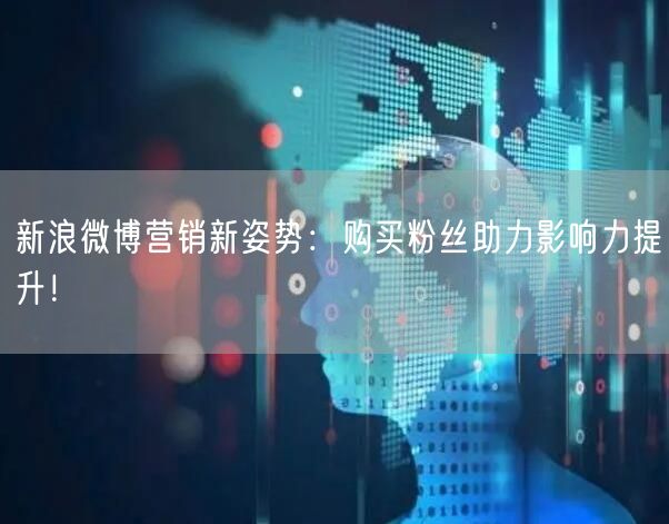 新浪微博营销新姿势：购买粉丝助力影响力提升！