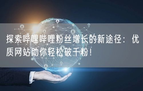 探索哔哩哔哩粉丝增长的新途径：优质网站助你轻松破千粉！