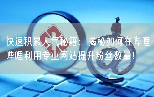 快速积累人气秘籍：揭秘如何在哔哩哔哩利用专业网站提升粉丝数量！