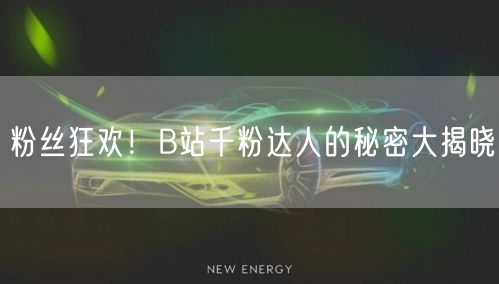 粉丝狂欢！B站千粉达人的秘密大揭晓