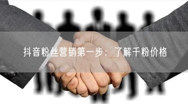 抖音粉丝营销第一步：了解千粉价格