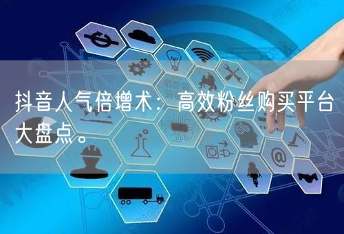 抖音人气倍增术：高效粉丝购买平台大盘点。