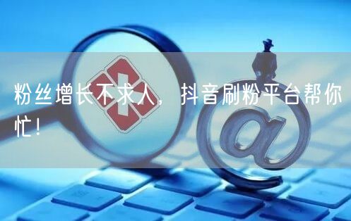 粉丝增长不求人，抖音刷粉平台帮你忙！