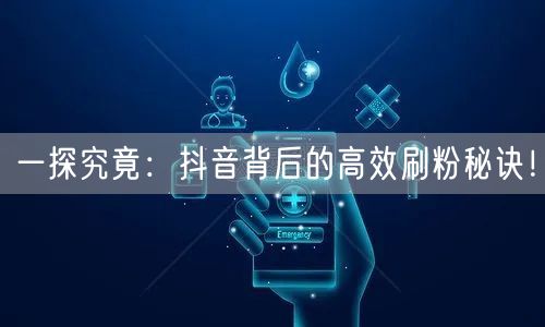 一探究竟：抖音背后的高效刷粉秘诀！