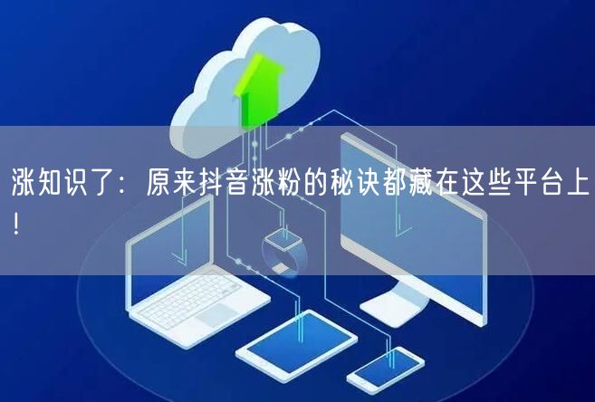 涨知识了：原来抖音涨粉的秘诀都藏在这些平台上！