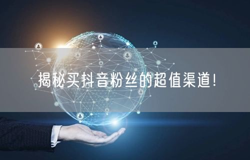 揭秘买抖音粉丝的超值渠道！